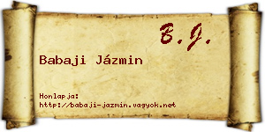 Babaji Jázmin névjegykártya