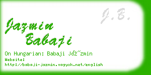 jazmin babaji business card